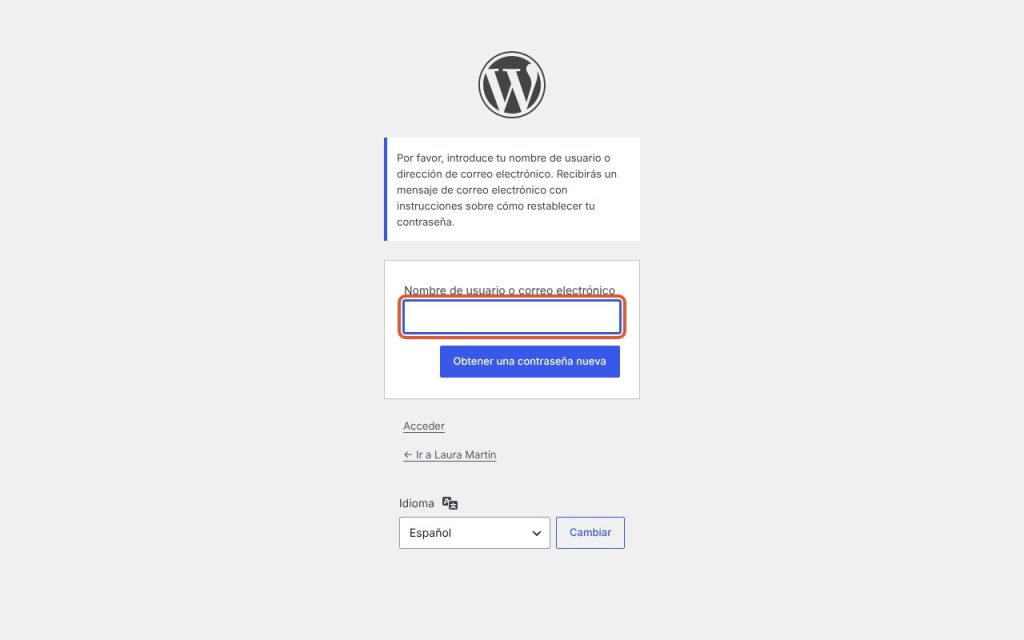 Escribe tu usuario o tu email para recibir el enlace.