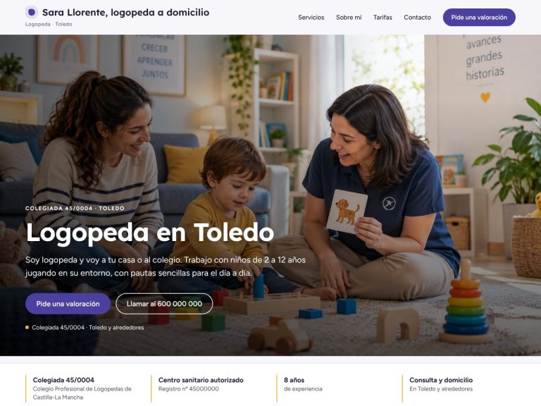Portada 3: foto a todo lo ancho con el mensaje abajo